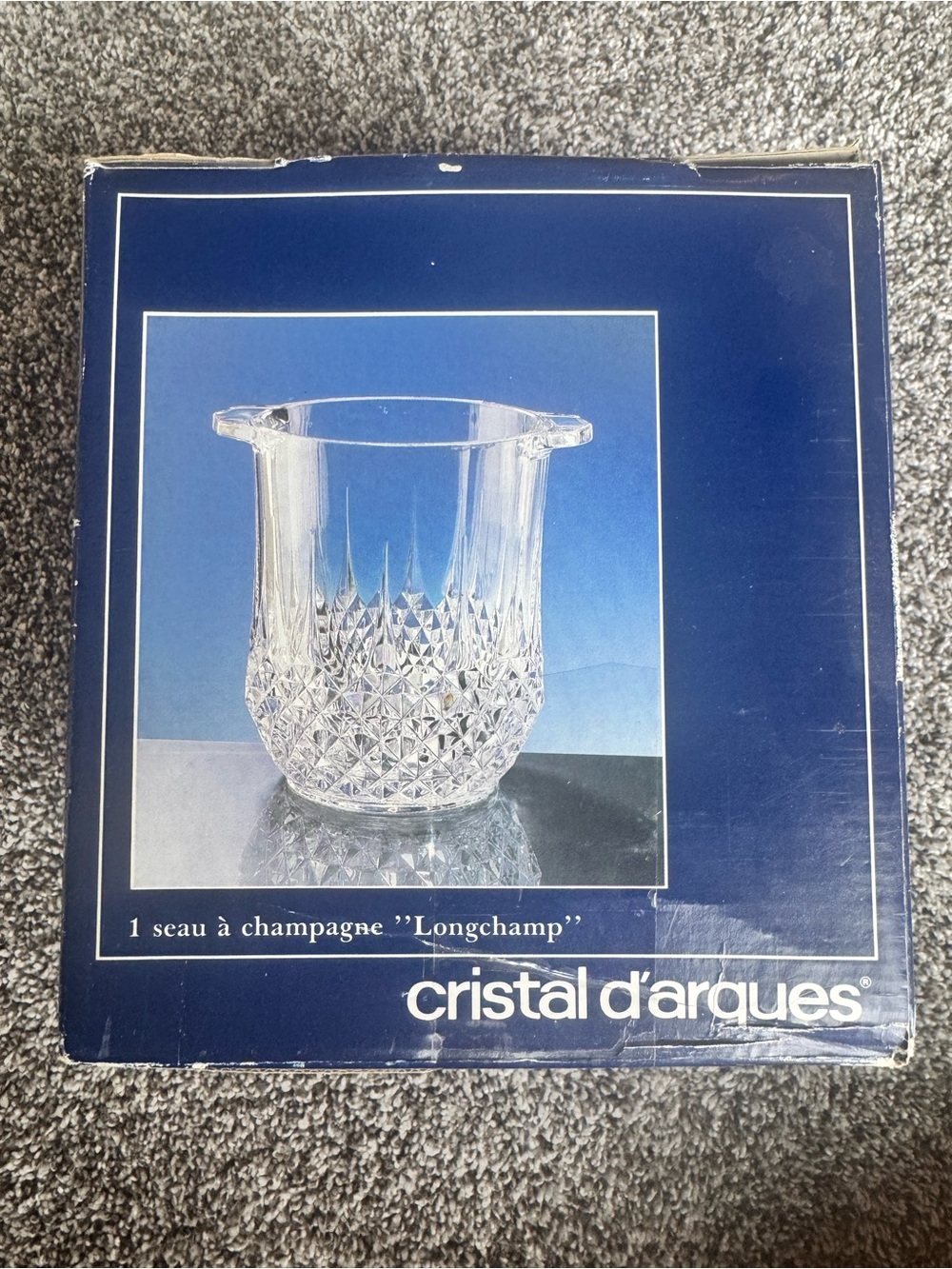 Vintage Cristal d'Arques Longchamp Clear Crystal Champagne Bucket